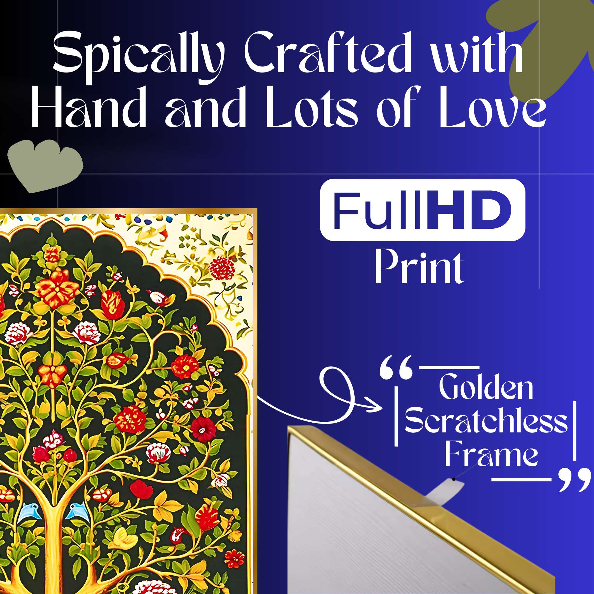 Set of Six Wall Paintings for Wall Dacoration Golden Framed Wall Paintings for Living Room & Bedroom Wall Art for Home Decoration & Office Wall Décor (13x10 inch CH-GD6-6) 5 Set of Six Wall Paintings for Wall Dacoration Golden Framed Wall Paintings for Living Room & Bedroom Wall Art for Home Decoration & Office Wall Décor (13x10 inch CH-GD6-6) - Image 3