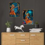 Set of Two Wall Paintings for Wall Dacoration Golden Framed Wall Paintings for Living Room & Bedroom Wall Art for Home Decoration & Office Wall Décor (14x11 inch CH-GD2-4) 9 9fblNx