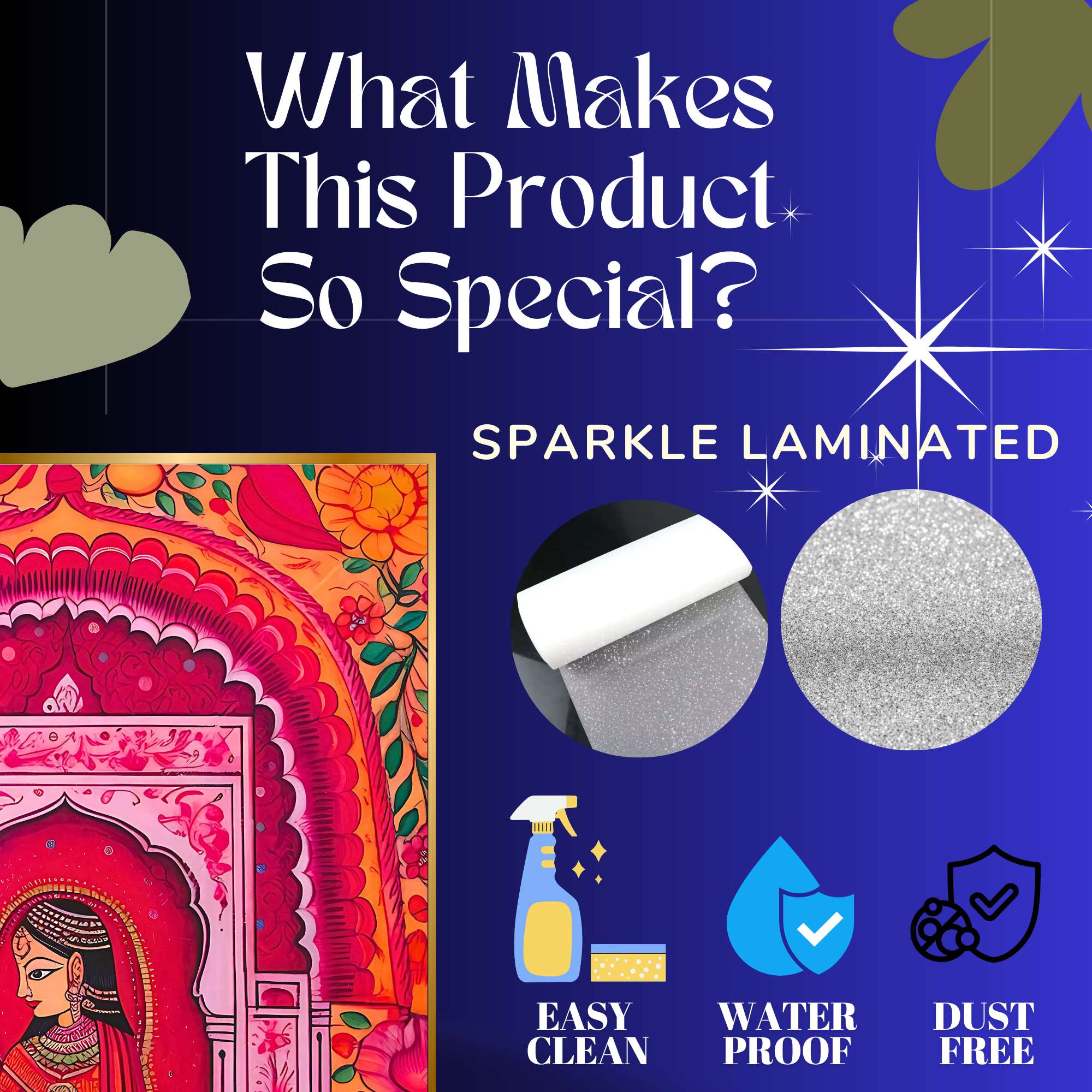 Set of Six Wall Paintings for Wall Dacoration Golden Framed Wall Paintings for Living Room & Bedroom Wall Art for Home Decoration & Office Wall Décor (13x10 inch CH-GD6-4) 7 Set of Six Wall Paintings for Wall Dacoration Golden Framed Wall Paintings for Living Room & Bedroom Wall Art for Home Decoration & Office Wall Décor (13x10 inch CH-GD6-4) - Image 4