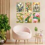 Set of Six Wall Paintings for Wall Dacoration Golden Framed Wall Paintings for Living Room & Bedroom Wall Art for Home Decoration & Office Wall Décor (13x10 inch CH-GD6-7) 9 MuBvee