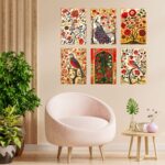 Set of Six Wall Paintings for Wall Dacoration Golden Framed Wall Paintings for Living Room & Bedroom Wall Art for Home Decoration & Office Wall Décor (13x10 inch CH-GD6-9) 9 Ppga09