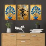 Set of Three Wall Paintings for Wall Dacoration Golden Framed Wall Paintings for Living Room & Bedroom Wall Art for Home Decoration & Office Wall Décor (24x18 inch CH-GD3-10) 9 WSrJTn