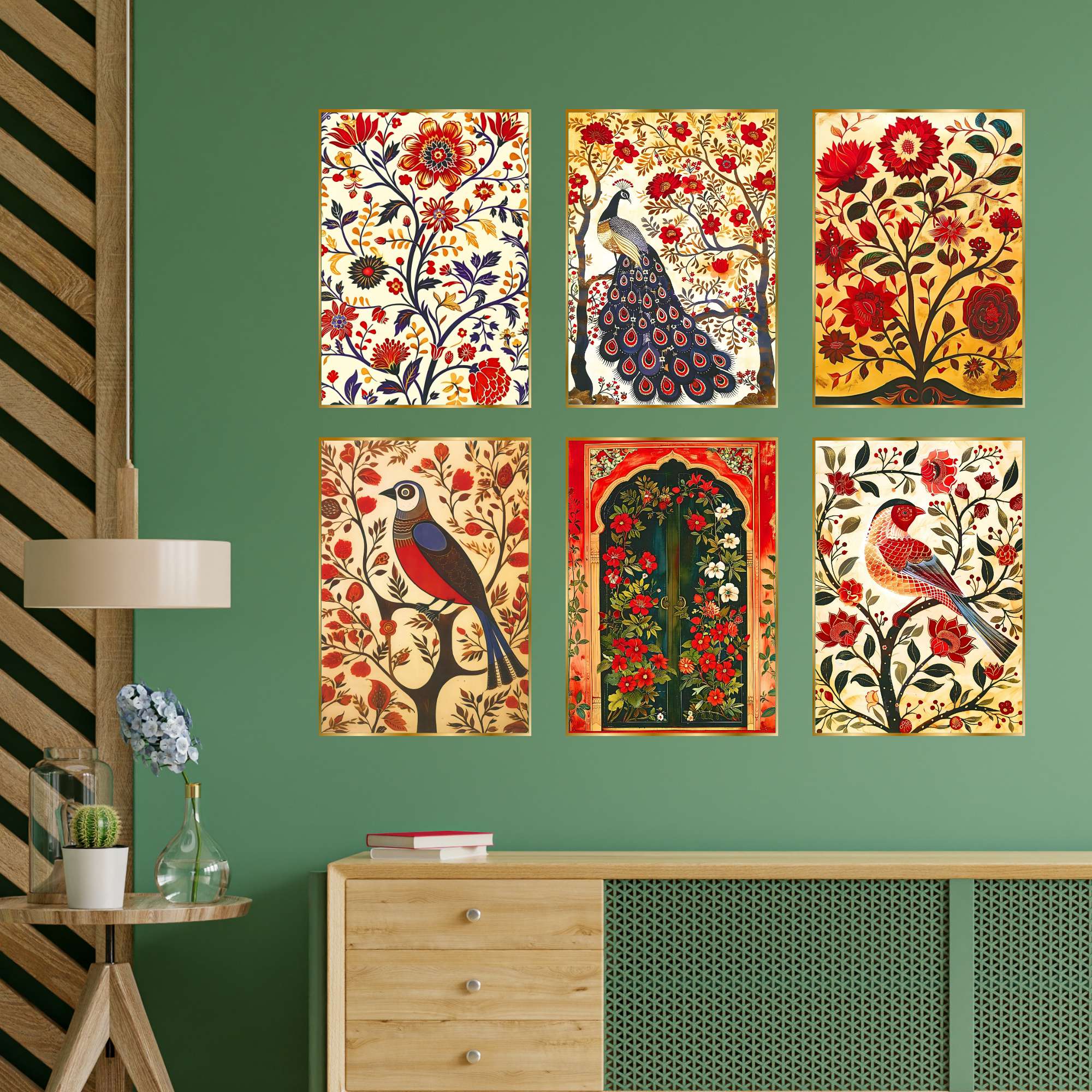 Set of Six Wall Paintings for Wall Dacoration Golden Framed Wall Paintings for Living Room & Bedroom Wall Art for Home Decoration & Office Wall Décor (13x10 inch CH-GD6-9) 5 Set of Six Wall Paintings for Wall Dacoration Golden Framed Wall Paintings for Living Room & Bedroom Wall Art for Home Decoration & Office Wall Décor (13x10 inch CH-GD6-9) - Image 3