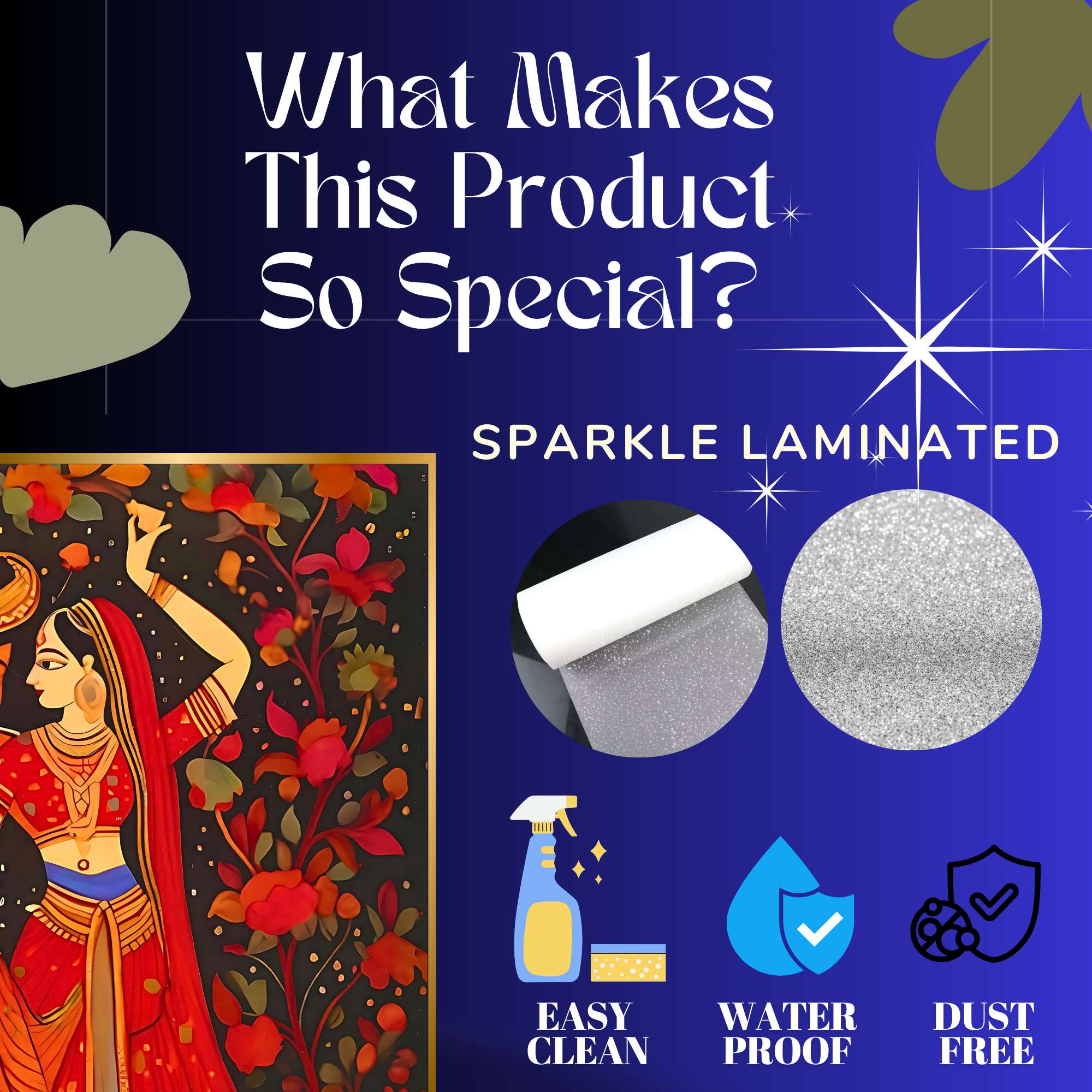 Set of Six Wall Paintings for Wall Dacoration Golden Framed Wall Paintings for Living Room & Bedroom Wall Art for Home Decoration & Office Wall Décor (17x13 inch CH-GD6-11) 5 Set of Six Wall Paintings for Wall Dacoration Golden Framed Wall Paintings for Living Room & Bedroom Wall Art for Home Decoration & Office Wall Décor (17x13 inch CH-GD6-11) - Image 3