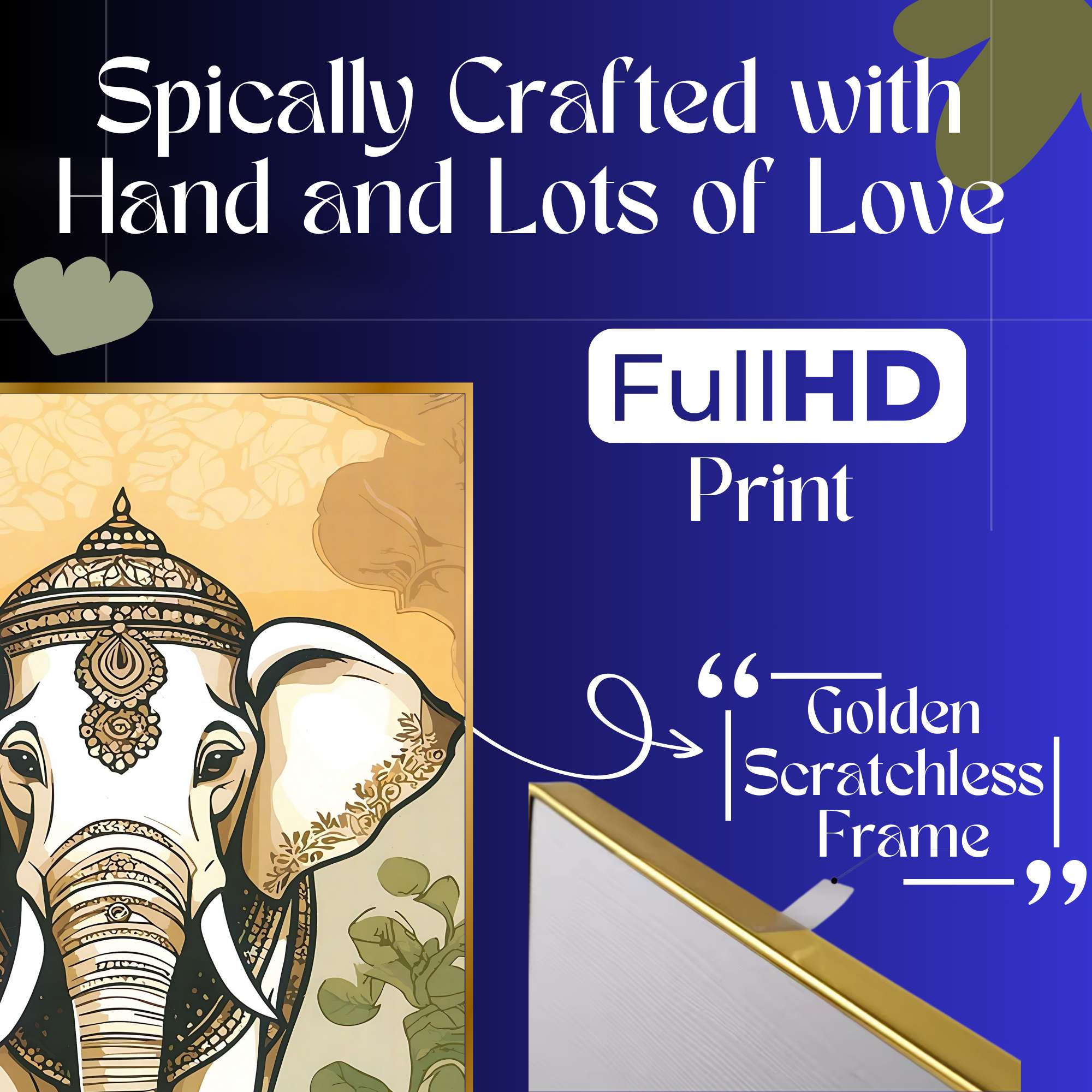 Set of Six Wall Paintings for Wall Dacoration Golden Framed Wall Paintings for Living Room & Bedroom Wall Art for Home Decoration & Office Wall Décor (13x10 inch CH-GD6-8) 7 Set of Six Wall Paintings for Wall Dacoration Golden Framed Wall Paintings for Living Room & Bedroom Wall Art for Home Decoration & Office Wall Décor (13x10 inch CH-GD6-8) - Image 4