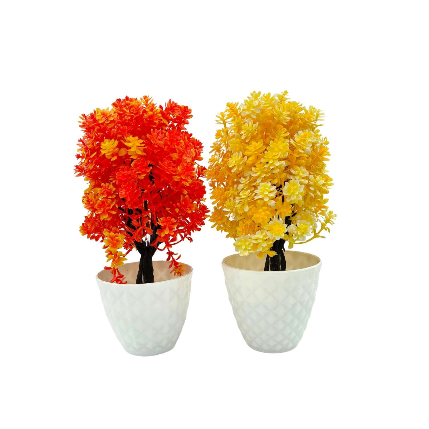 Flowers Artificial Wild Plant with Pot Showcase Decoration Plants Flowers | Fake Plant | Artificial Plants for Home Decor Office Gifting Plants Decorative (Pack Of 2) (RV-AP16) 1 73j3QK
