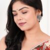 Earrings for Women Traditional Silver AZ838-OXidised Jhumka Set | German Silver Chand Baliyan & Jhumkas Earrings | Birthday & Anniversary Gift -AZ838-OX-ER32 2 QzZp3o scaled 1