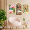 Set of Four Wall Paintings for Wall Dacoration Golden Framed Wall Paintings for Living Room & Bedroom Wall Art for Home Decoration & Office Wall Décor (13x10 inch CH-GD4-11) 2 UVvgaX