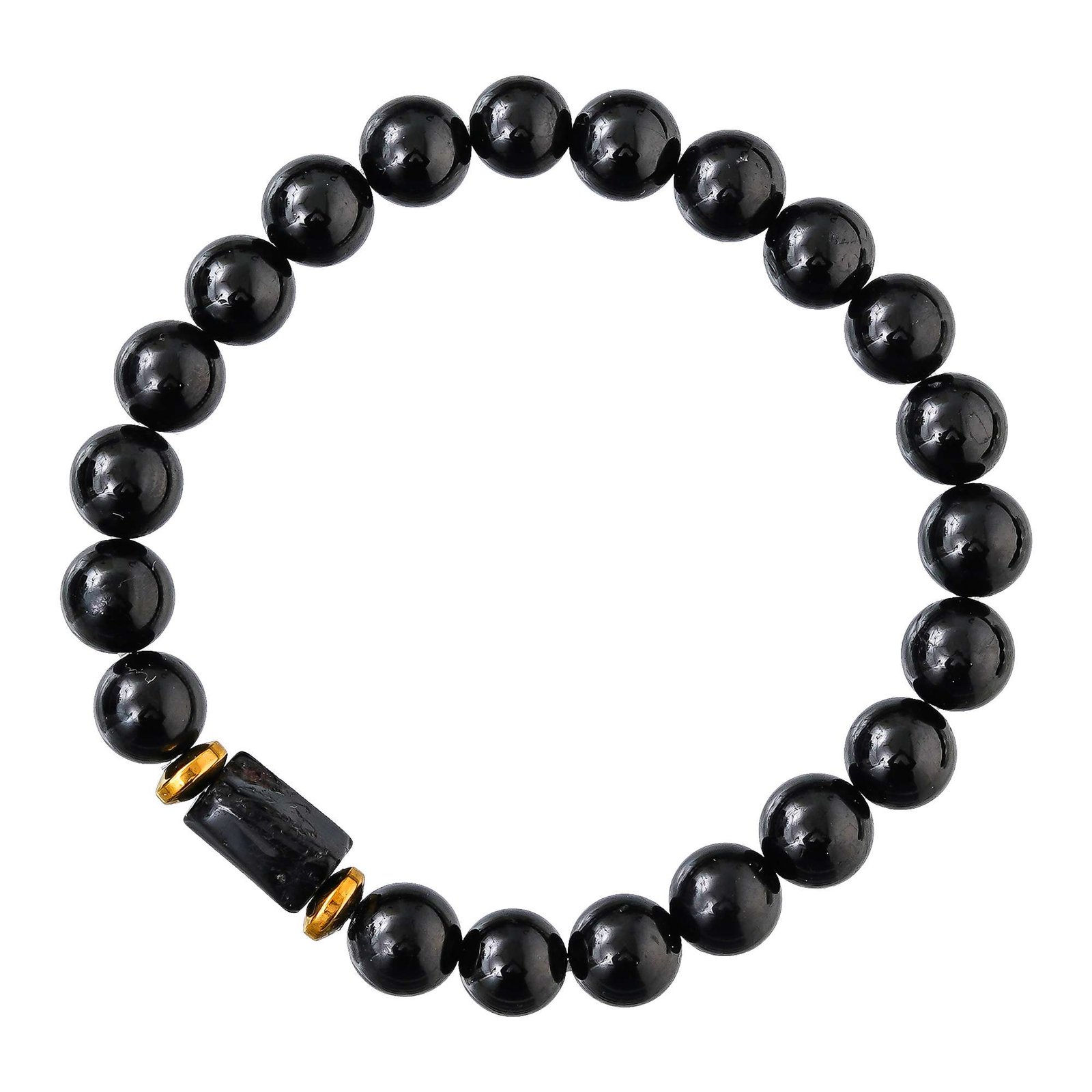 Black Tourmaline Bracelet for Women Men's Gifts - Protection Healing Crystal Bracelet - 8mm Gemstone Beaded Adjustable 1 WKf7o7