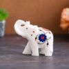 White Marble Elephant Showpieces Home Decor for Living Room, Table, Shelf for Vastu, Feng Shui, Office Decor, Gifting -1 2 WScIIF