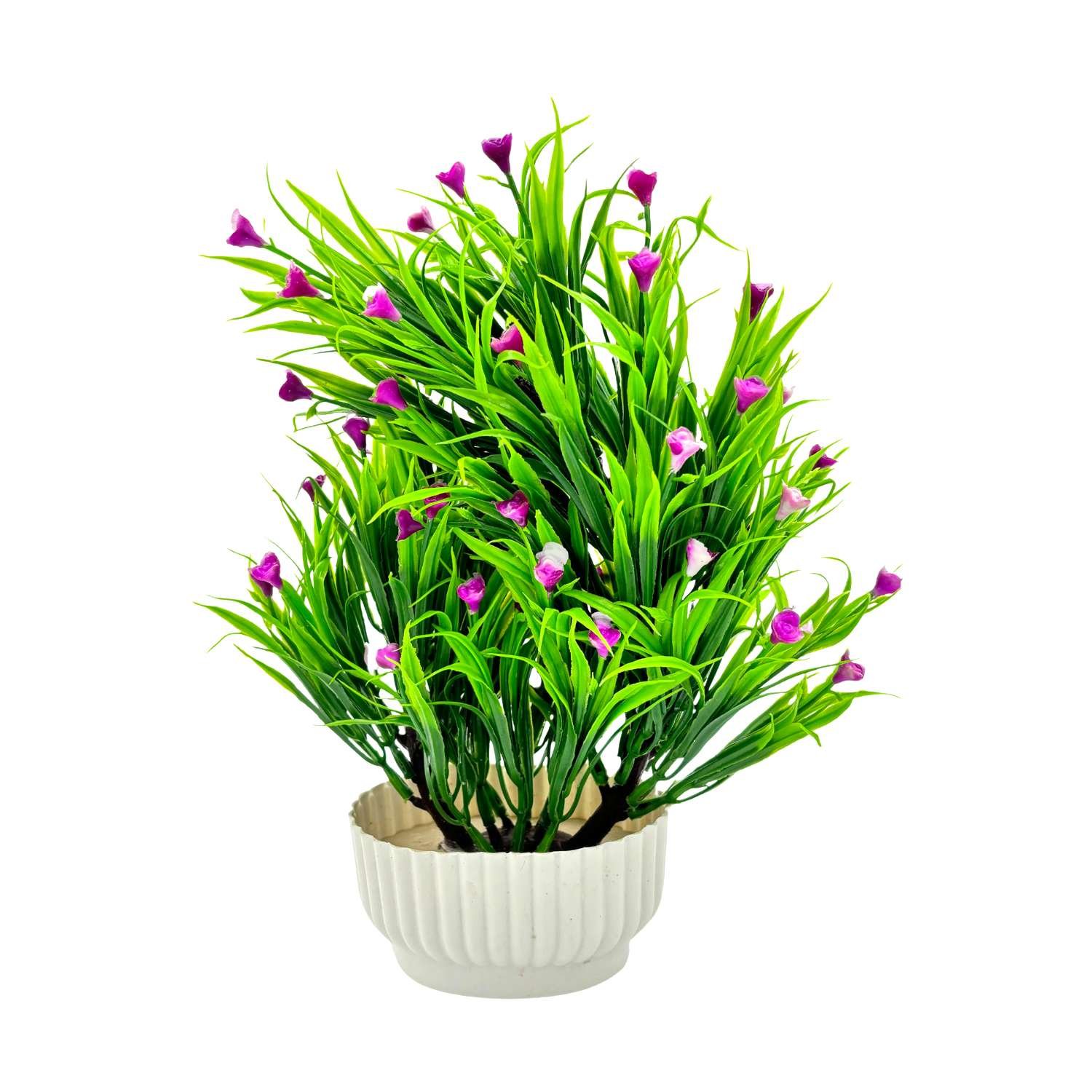 Artificial Plants with Pot Showcase Decoration Plants Green Flowers | Fake Plant | Artificial Plants for Home Decor Office Gifting Plants Decorative Potted Plants (RV-AP11) 1 gL82F0