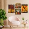 Set of Four Wall Paintings for Wall Dacoration Golden Framed Wall Paintings for Living Room & Bedroom Wall Art for Home Decoration & Office Wall Décor (13x10 inch CH-GD4-13) 2 nsOj9C