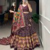 Women's Patola Print Lehenga Choli with Dupatta ? Traditional Gujarati Style Festive Wear 2 bGAdnm