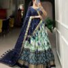 Women's Luxurious Tussar Silk Lehenga Choli with Intricate Prints & Can-Can Flair 2 yahmH6